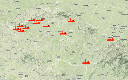 Elektrownie w Czechach